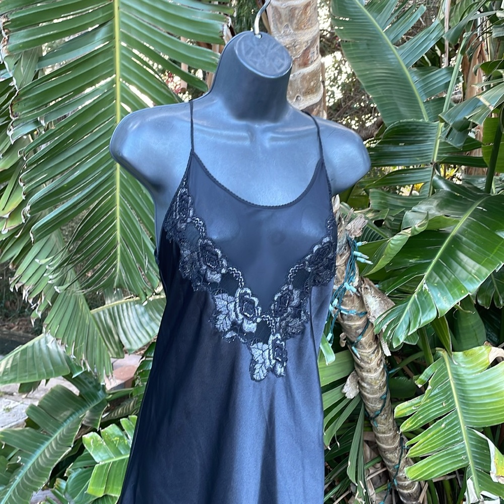 SenSara, sheer lace and illusion mesh, slip dress